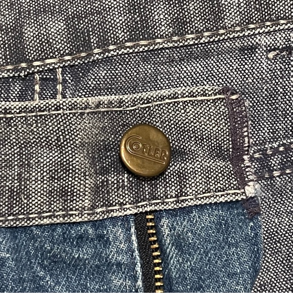 Vintage 80s Cotler Made in USA Mens Two Tone Cowboy Western Blue Jeans 30x26.5 - Picture 6 of 12